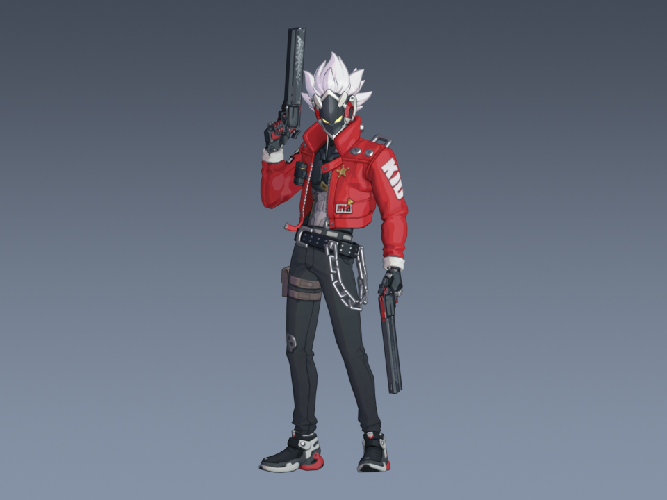 绝区零 · 比利角色渲染 · Blender 渲染画面