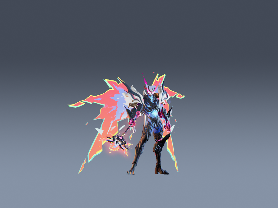 王者荣耀 · 吕布角色渲染 · Blender 渲染画面