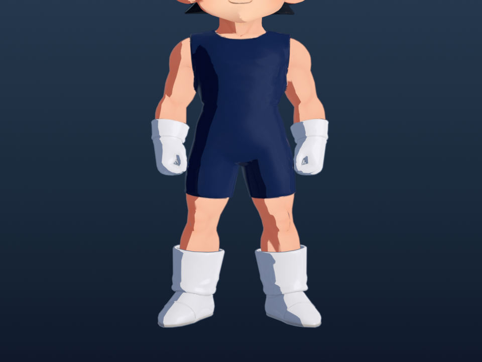 织物层次、手套与靴子反光 · 贝吉塔 · Blender 卡通渲染