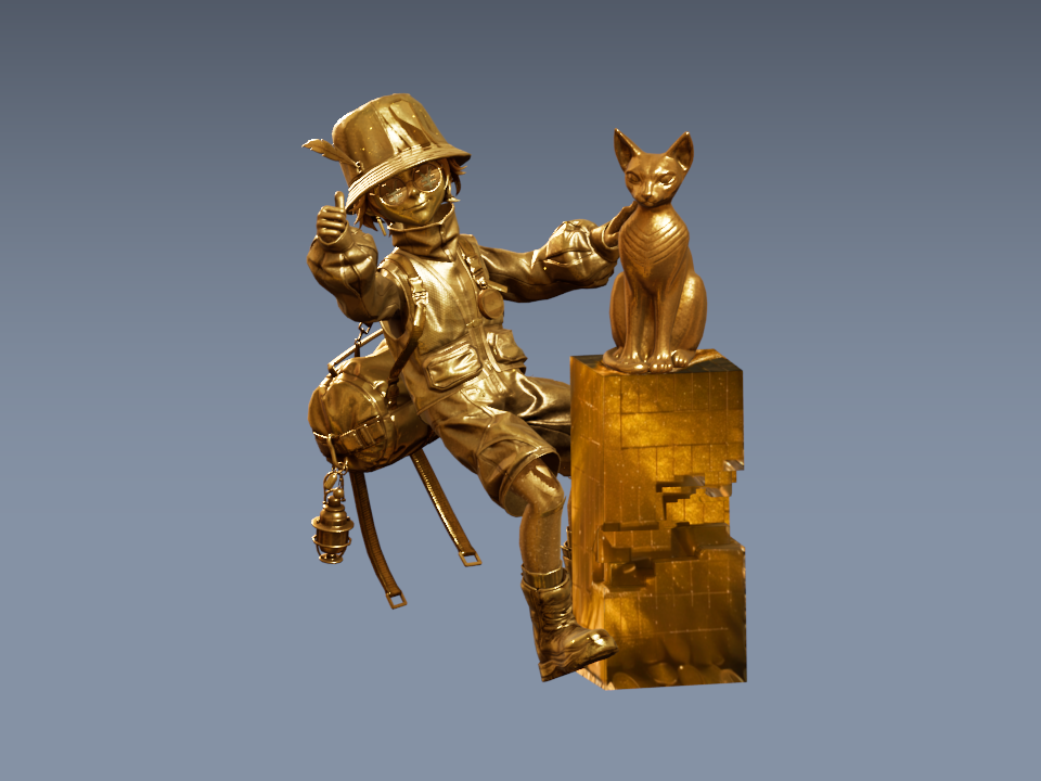 王者万象棋 · 马可黄金材质 · Blender 渲染画面