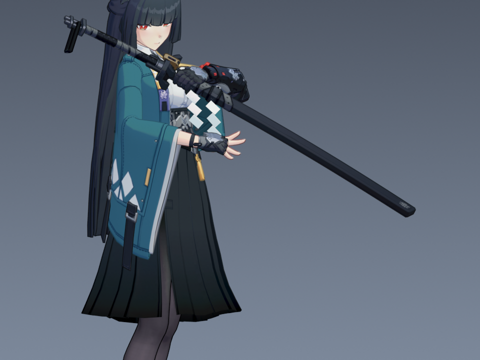 服装、配饰与持刀 · 绝区零 · 星见雅角色渲染